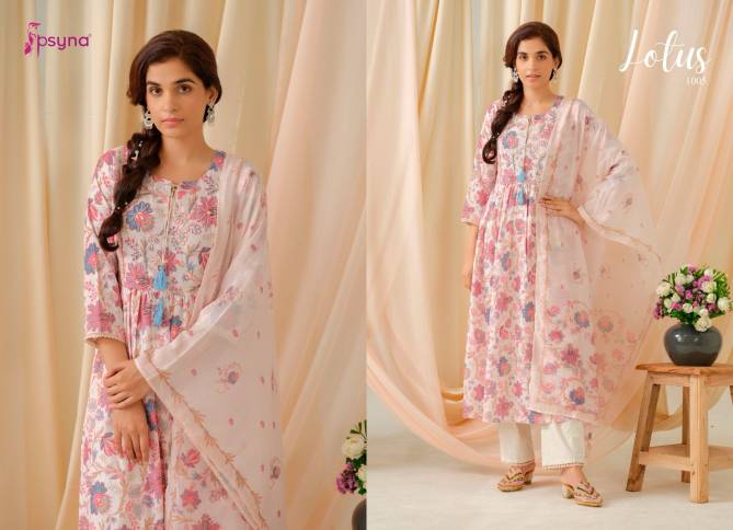 Lotus By Psyna Poly Linen Printed Readymade Suits Wholesale Clothing Suppliers In India
